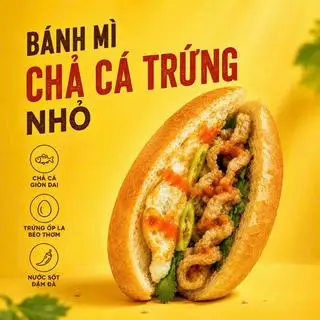 Bánh Mì Chả Cá Trứng Nhỏ - 34.000 ₫ tại Bánh Mì Má Hải - Nguyễn Đình Chiểu