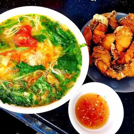 Hình ảnh Bún cá chấm nhiều cá