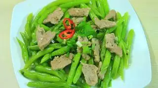 Hình ảnh Đậu que xào thịt (thêm)(không cơm)