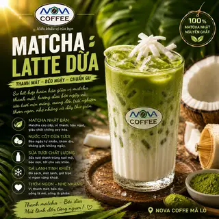 Hình ảnh Matcha latte dừa