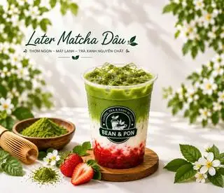 Hình ảnh Latte dâu matcha size M 