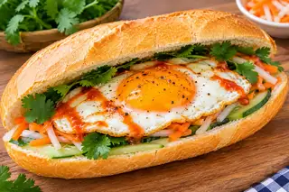 Hình ảnh Bánh mì trứng ốp la
