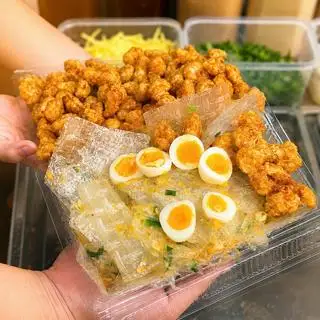 Hình ảnh Bánh Tráng Mỡ Hành Trứng Lòng Đào Tóp Mỡ