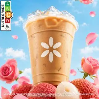 Hình ảnh Trà Sữa Vải Hoa Hồng