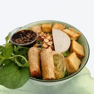 Hình ảnh Bún Nước Tương Chả Giò Rế, Chả Lụa Chay, Đậu Hũ