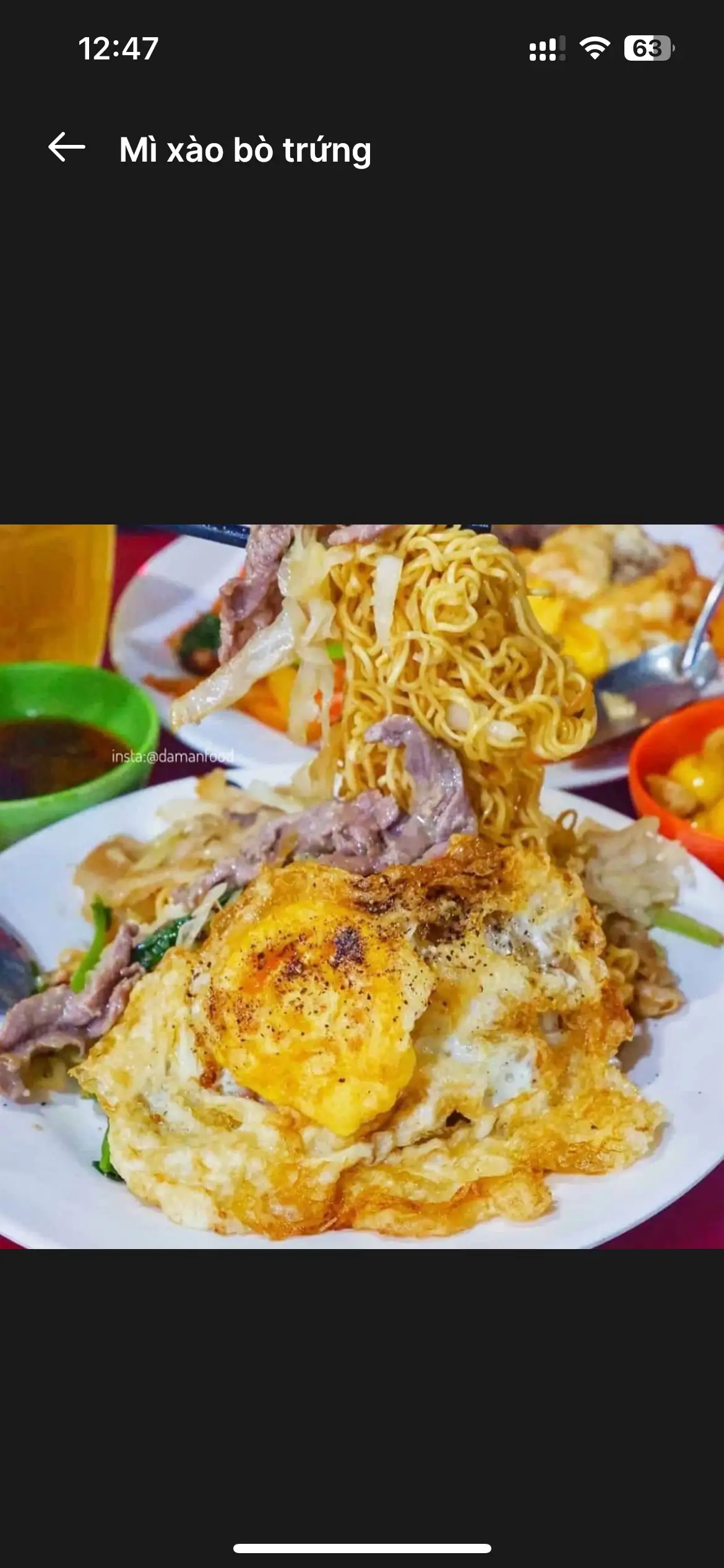 Mì xào  - 2 trứng - 46.000 ₫ tại Bột Chiên Triều Châu - Tạ Quang Bửu 