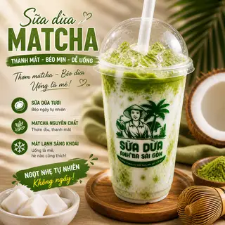 Hình ảnh Sữa Dừa Matcha - Thanh Mát 