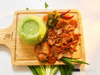 CƠM Lá Dứa XÁ XÍU - 57.999 ₫ tại Chicken Baby - Cơm Gà & Mì Trộn - Phạm Viết Chánh