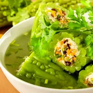 Hình ảnh Cơm Khổ Qua Nhồi Thịt