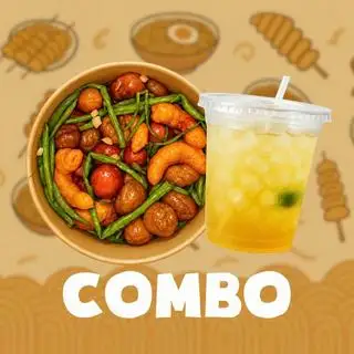 Hình ảnh Combo cá viên chiên mắm -  1 trà chanh/tắc