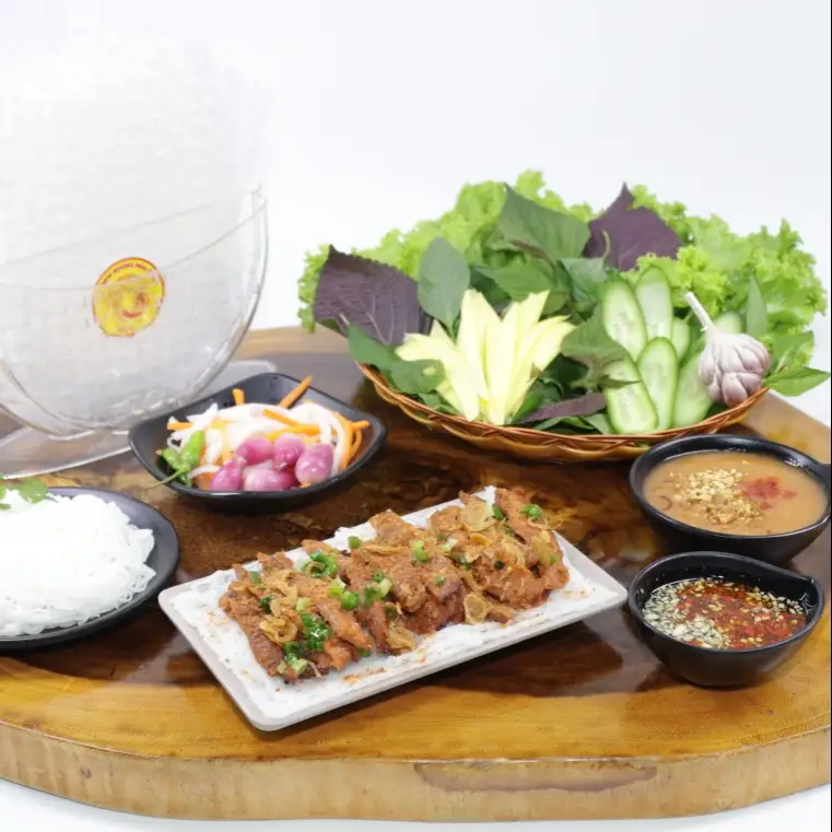 BÁNH HỎI THỊT NƯỚNG CUỐN  - 70.000 ₫ tại Nem Nướng Nha Trang & Bún Thịt Nướng Cô Cô - An Dương Vương