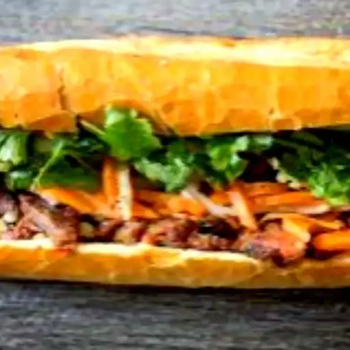 Hình ảnh Bánh Mỳ Kẹp 3 Xiên Thịt Nướng
