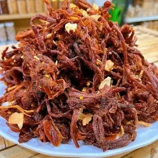 Hình ảnh KHÔ HEO CHÁY TỎI 200GR SIÊU NGON