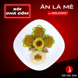 Xôi chả cốm Hà Nội - 65.000 ₫ tại Bún Mọc Kim Ngân - Hoàng Sa