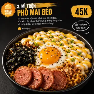 Hình ảnh Mì trộn phô mai béo