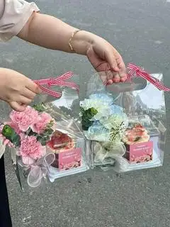 Hình ảnh Set hoa bánh lịch (hoa lụa), đặt trước 2-3h hoa tươi 0-9/610261)32