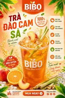 Hình ảnh Trà đào cam sả