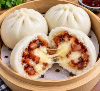 Hình ảnh Bánh bao xá xíu phô mai