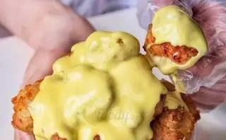 Hình ảnh Gà Popcorn sốt mù tạt mật ong