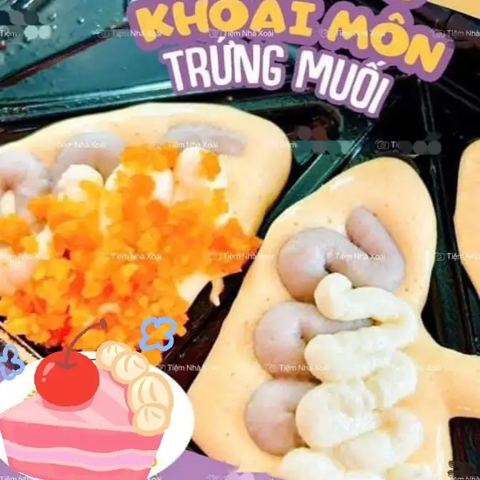 Hình ảnh Bánh cá khoai môn trứng muối
