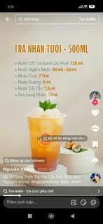Trà trái cây tươi ly size 1 lít  - 39.000 ₫ tại Cháo Ếch Singapore - Đặng Văn Bi