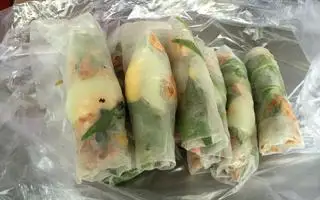 Bánh Tráng Cuốn Trứng Bách Thảo Mỡ Hành Sate Hành Phi Chà Bông (5 Cuốn )  - 42.000 ₫ tại Ăn Vặt Bánh Tráng Lòng Đào Tóp Mỡ - Trà Trái Cây & Trà Sữa - Trường Sa