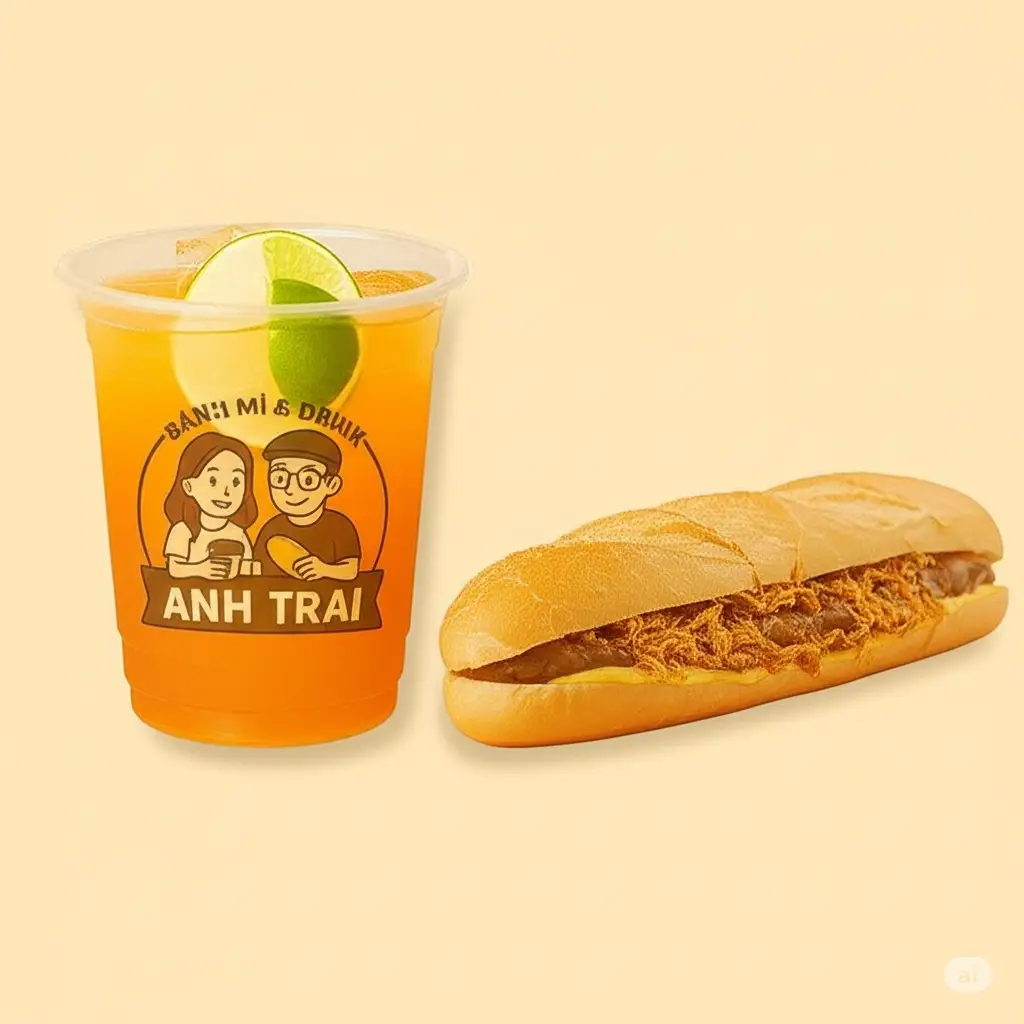 Hình ảnh Song Hành + Bánh Mì Ép Nóng + Trà Tắc