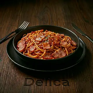 Hình ảnh Mì Ý Spaghetti Bacon Thịt Xông Khói 