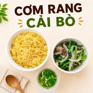 Hình ảnh Cơm rang cải bò - 1 trứng ốp