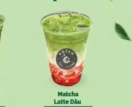 Hình ảnh Matcha latte dâu