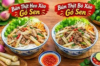 Hình ảnh Bún thịt heo xào