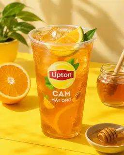 Lipton cam mật ong - 22.000 ₫ tại Bánh Mì Chả Cá & Xôi Gà Hội An 1984 - Trần Văn Đang