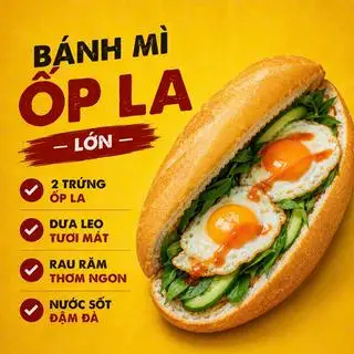 Bánh Mì Ốp La Lớn - 26.000 ₫ tại Bánh Mì Má Hải - Nguyễn Đình Chiểu