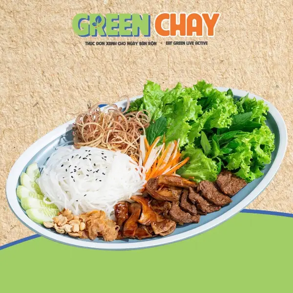 Bún nấm bào ngư nướng chay - 65.000 ₫ tại Green Chay - Cơm Chay Và Bún Chay - Hồ Con Rùa