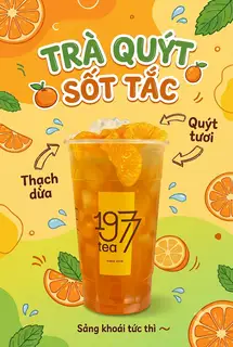 Hình ảnh TRÀ QUÝT SỐT TẮC (LY LỚN)