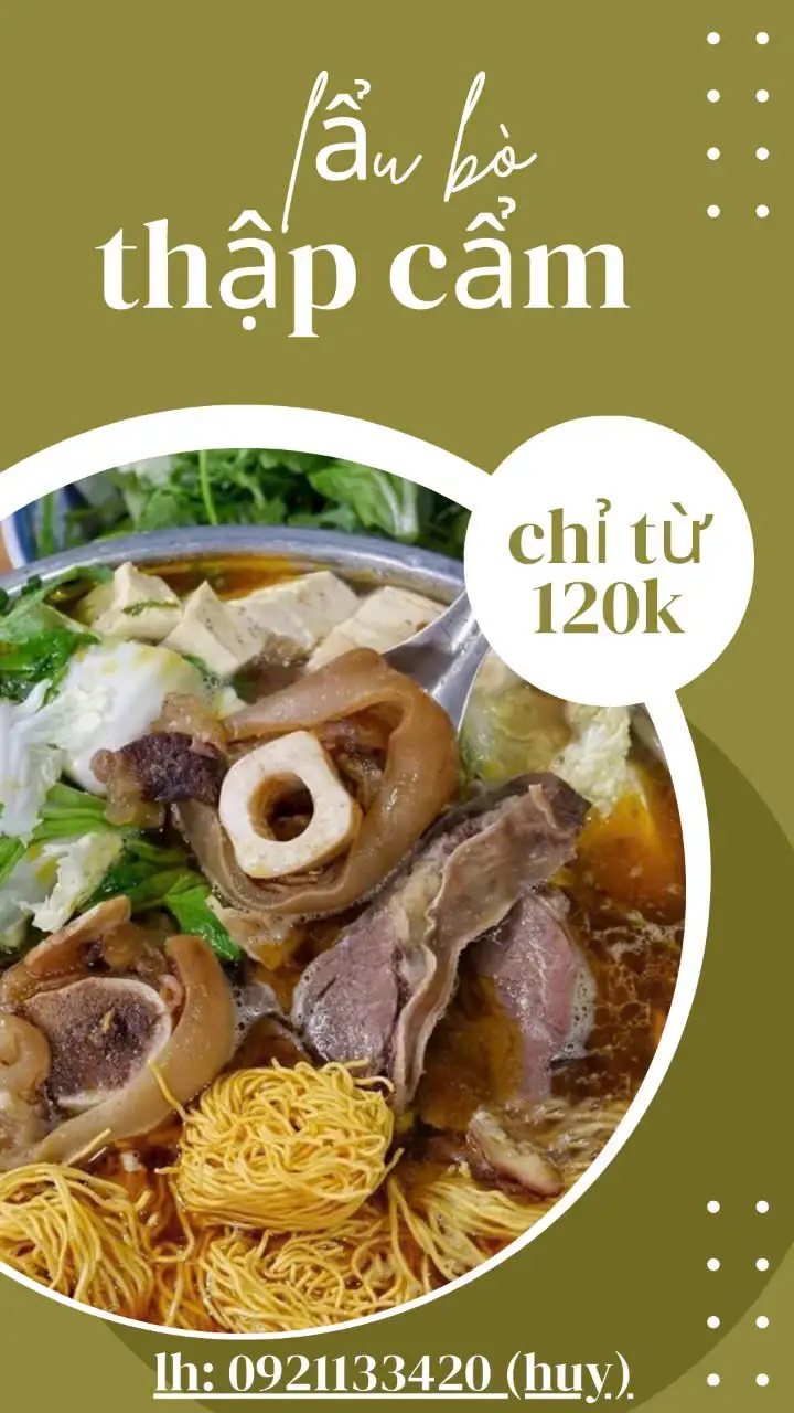 Lẩu Bò Thập Cẩm  - 159.000 ₫ tại Lẩu Bò Chú Tám - Trần Xuân Soạn