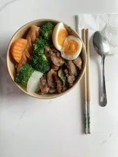 Hình ảnh Combo Cơm thịt rang cháy cạnh + nước ép