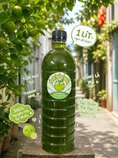 trà tắc thái xanh chai 1 lít - 80.000 ₫ tại Trà Tắc Hẻm & Sữa Chua Mix - Tân Hòa Đông