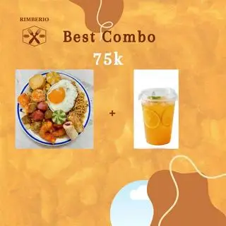 Hình ảnh Combo mì trộn full topping 1 mì - nước cam