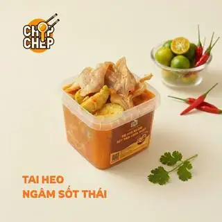 Tai Heo Ngâm Sốt Thái - Hương vị Chiang Mai (400g)  - 70.000 ₫ tại Chóp Chép - Bánh Tráng Trộn Tóp Mỡ Lòng Đào - Lê Lai