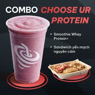 Hình ảnh Choose Ur Protein - [Smoothie Whey Protein Plus + Sandwich Yến Mạch Nguyên Cám]