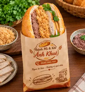 Hình ảnh Bánh Mì Pate Ruốc Chả