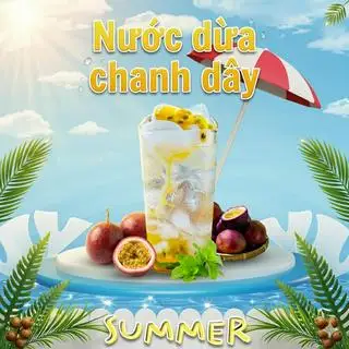 Hình ảnh Nước dừa chanh dây 700ml