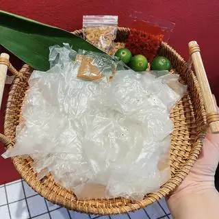 Hình ảnh Bánh tráng phơi sương xé muối sate