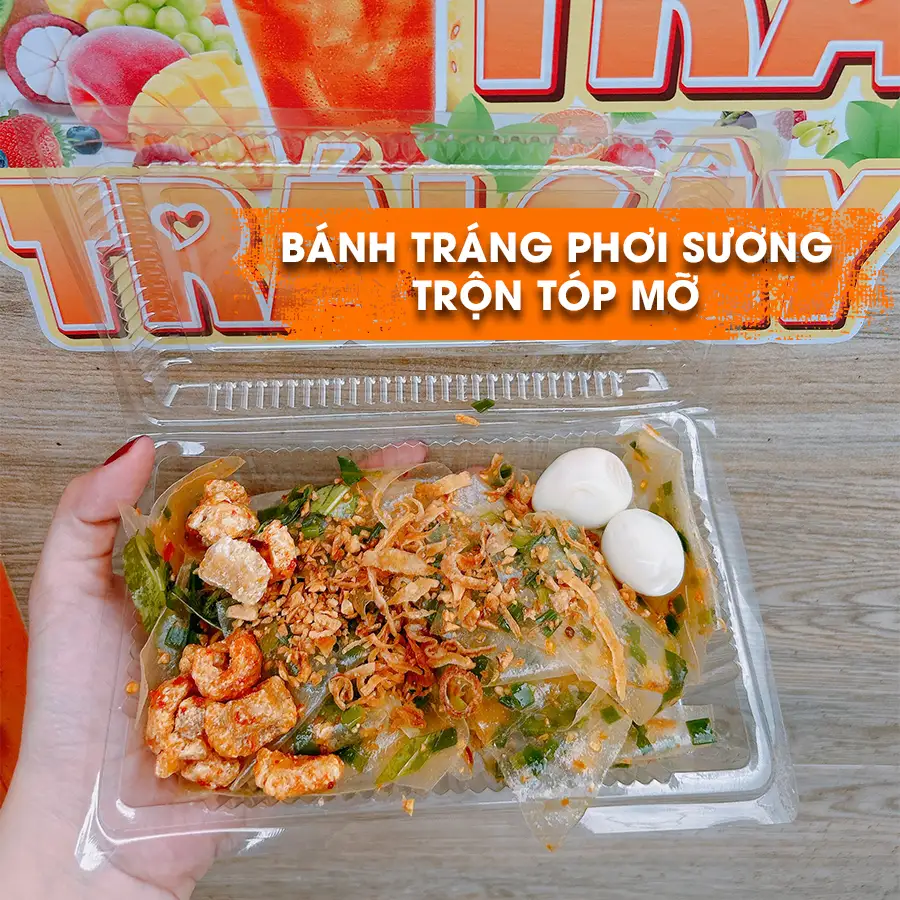 Bánh Tráng Phơi Sương Trộn Tóp Mỡ - 33.000 ₫ tại Ăn Vặt Sutin - Bánh Tráng Trộn, Tré Trộn & Trà Trái Cây - Lê Văn Quới