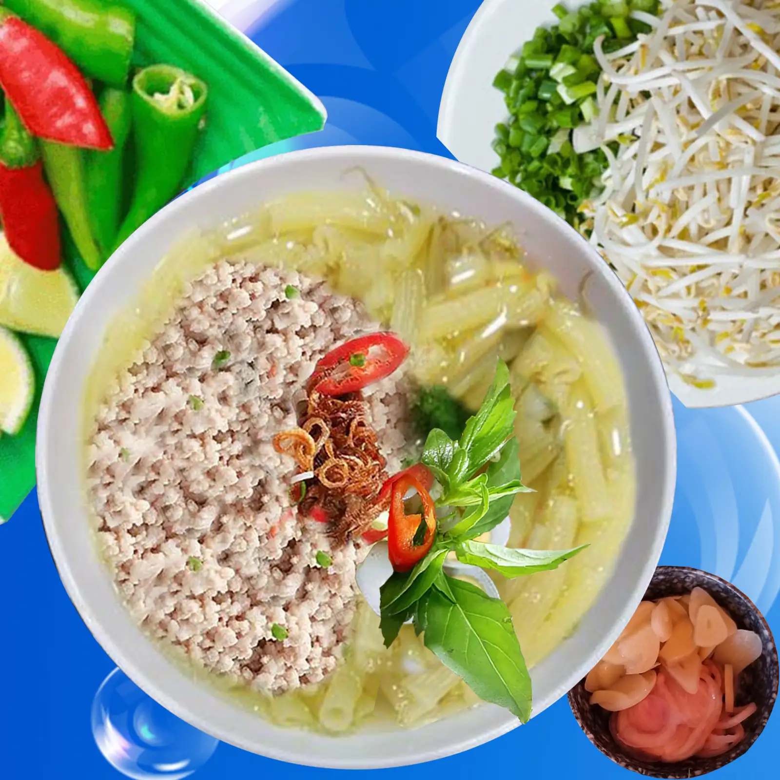Nui Thịt Heo Bằm - 49.000 ₫ tại Bún Cá Kiên Giang - Quán Hương Quê - Nguyễn Hữu Hào