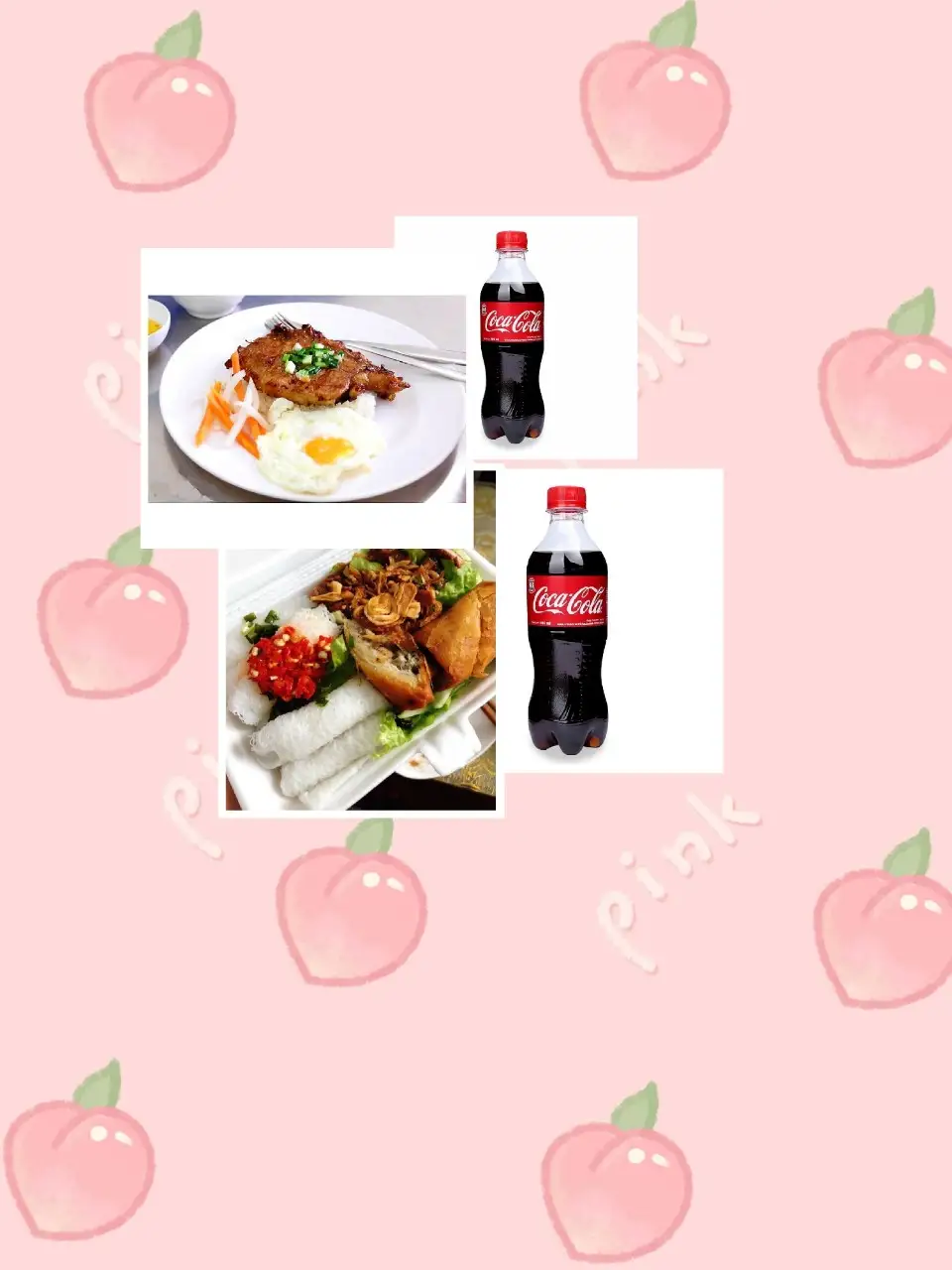 Hình ảnh 01 Cơm Sườn Trứng + 01 Bánh Hỏi Thịt Nướng Chả Giò + 02 CocaCola.