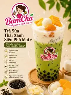 Hình ảnh Trà sữa thái xanh siêu phô mai
