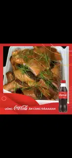 Hình ảnh  gà hun khói 1/2 con +xôi hành phi+coca