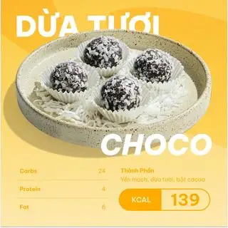 Hình ảnh Dừa tươi choco (4 viên)